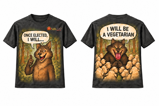 Once Elected T-shirt — approved front and back presentation master, Version 19