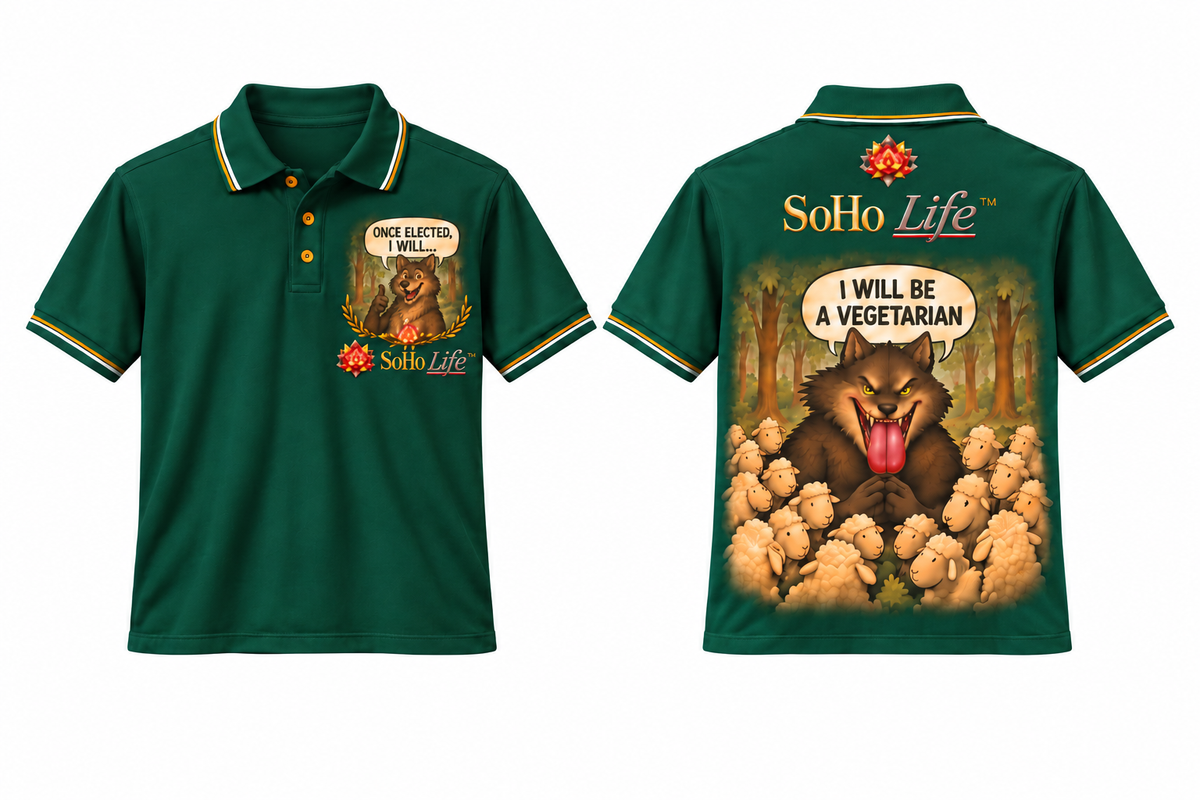 Once Elected polo — approved front and back presentation master, Version 19